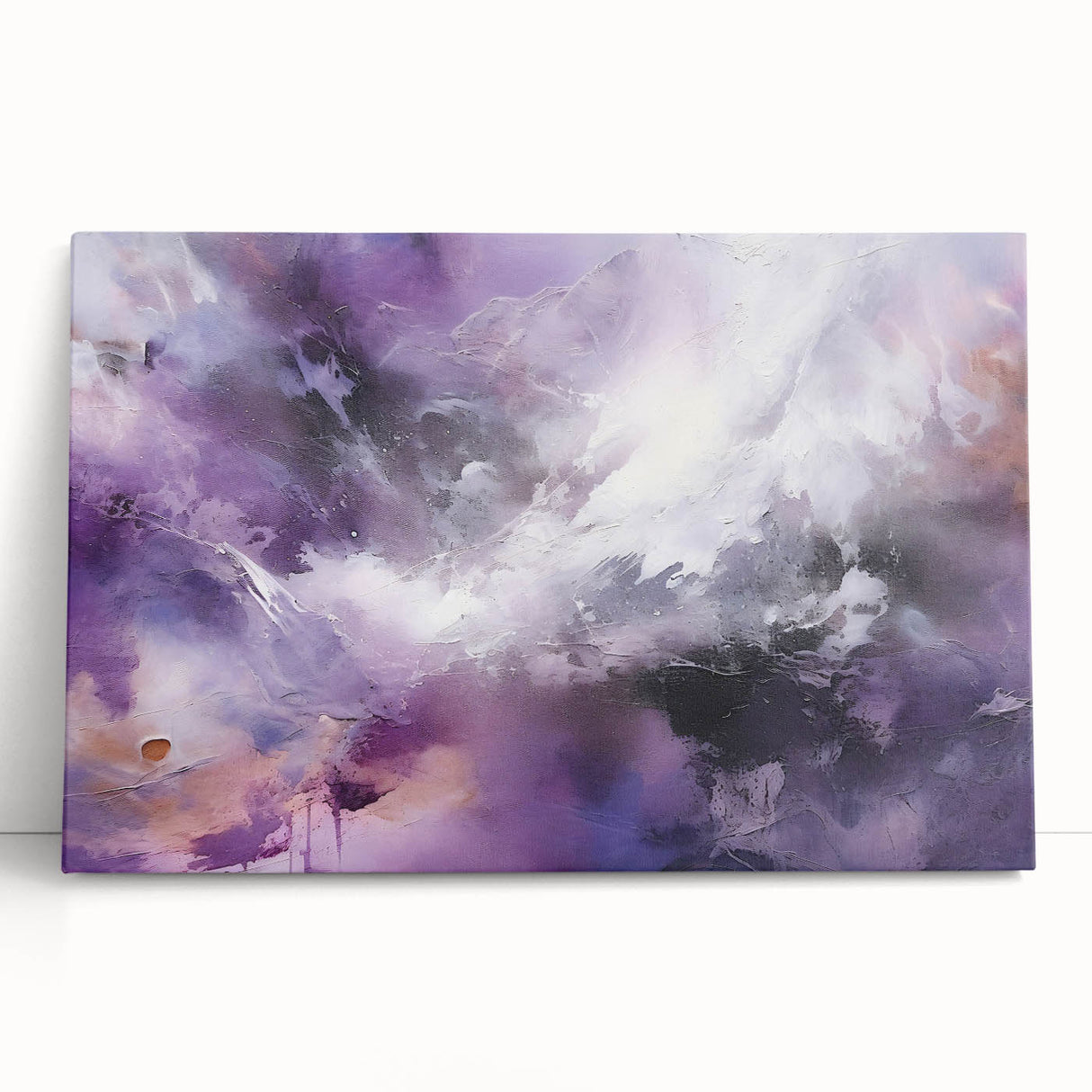 Abstract wall art featuring vibrant strokes in orange, blue, and green hues on stretched canvas, creating a modern and dynamic decor piece for contemporary interiors. Perfect for enhancing living spaces or offices with a touch of artistic flair.