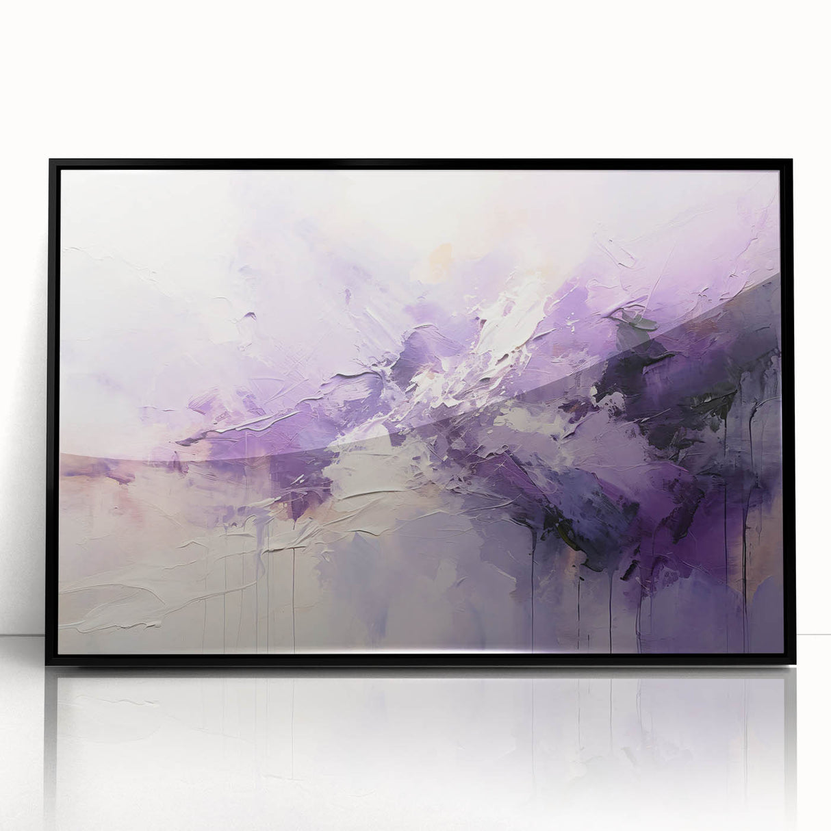 Framed abstract wall art featuring dynamic black strokes on a white background, perfect for modern decor. Ideal for adding a contemporary touch to living spaces.