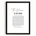 Inspirational Typography Art Print – The Woman in the Arena