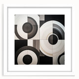 Abstract geometric frame design showcasing a white mat and angular shapes, perfect for modern decor and artistic displays in contemporary spaces.
