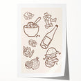Extra large rolled print of floral art featuring vibrant red and green hues, ideal for art wall dining room.