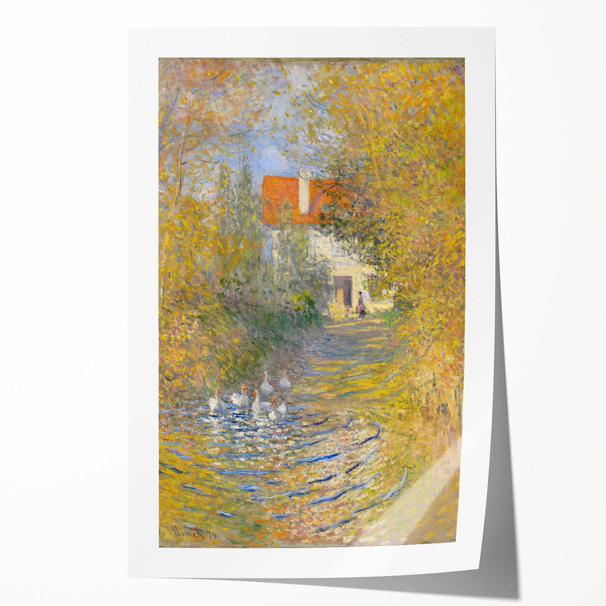 Impressionist Wall Art: Claude Monet's The Geese 1874 Landscape Print