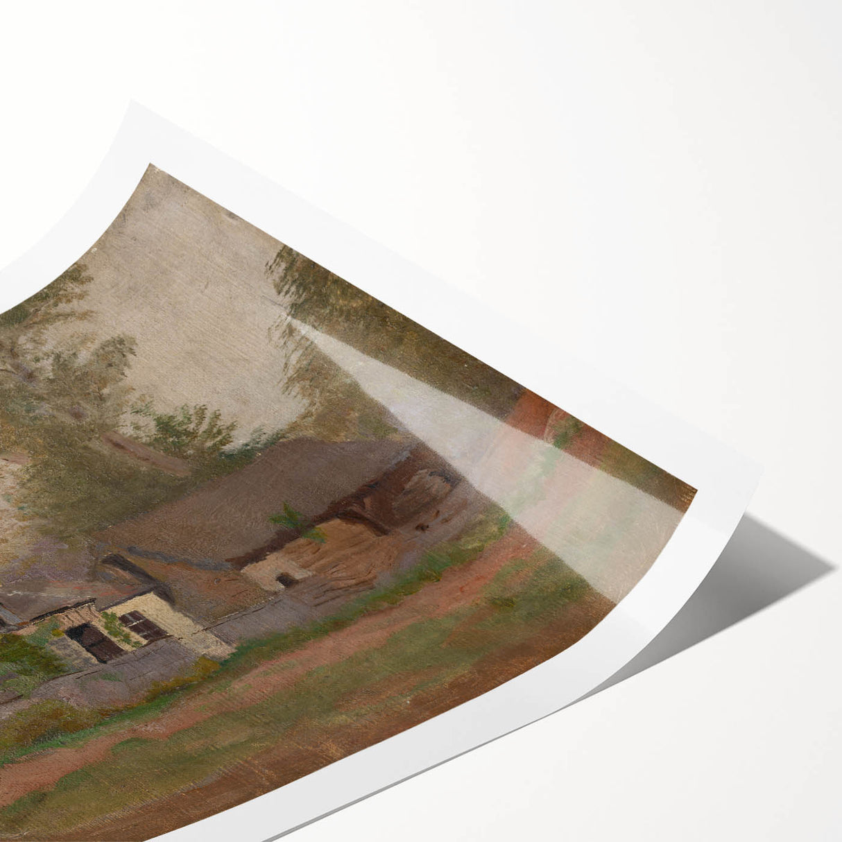 Isolated House in the Woods Realism Art Print - Mednyánszky Landscape