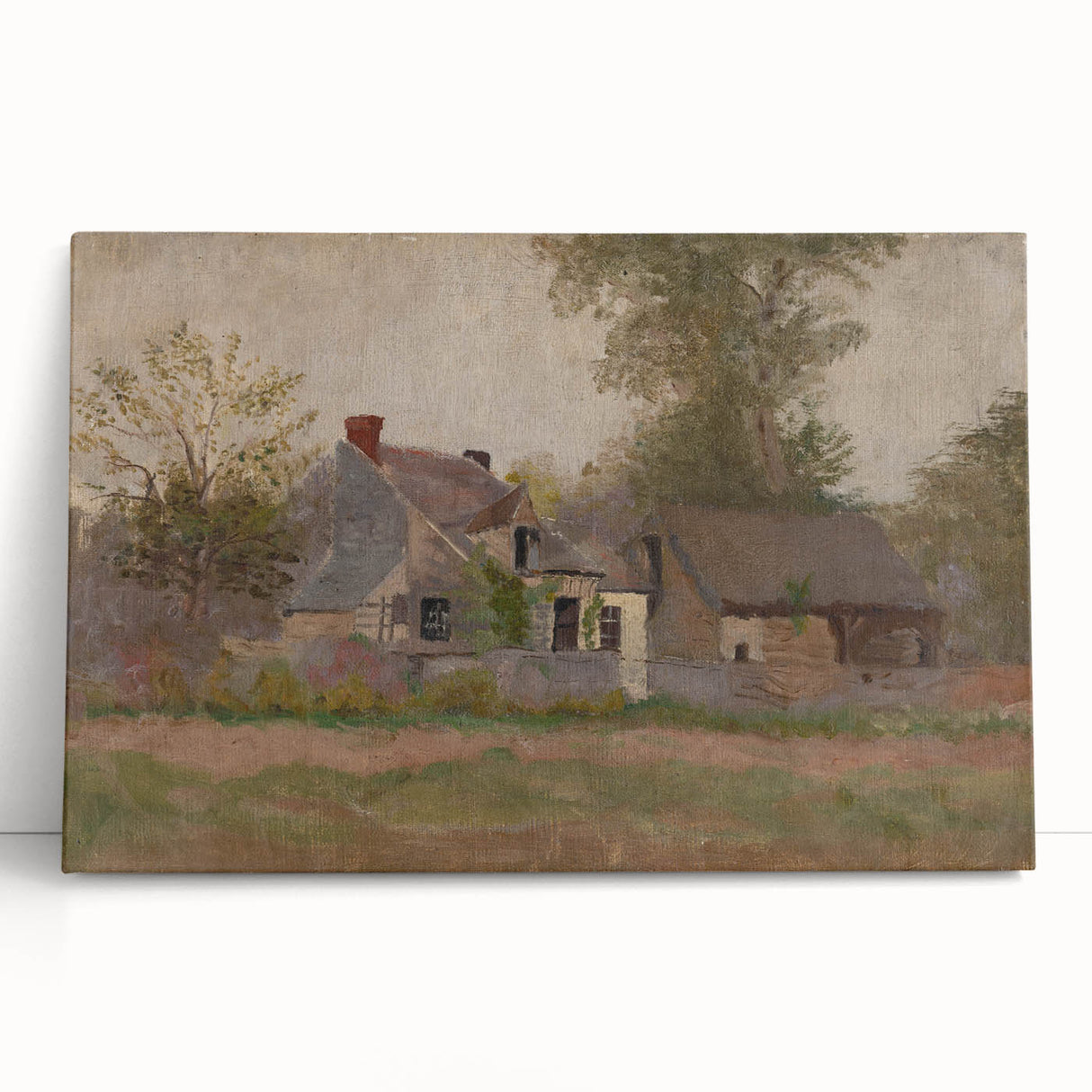 Isolated House in the Woods Realism Art Print - Mednyánszky Landscape