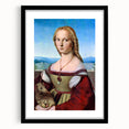 Young Woman with Unicorn - Renaissance Art Prints for Classic Elegance
