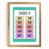 Classroom Educational Posters – Short U Phonics Learning Print