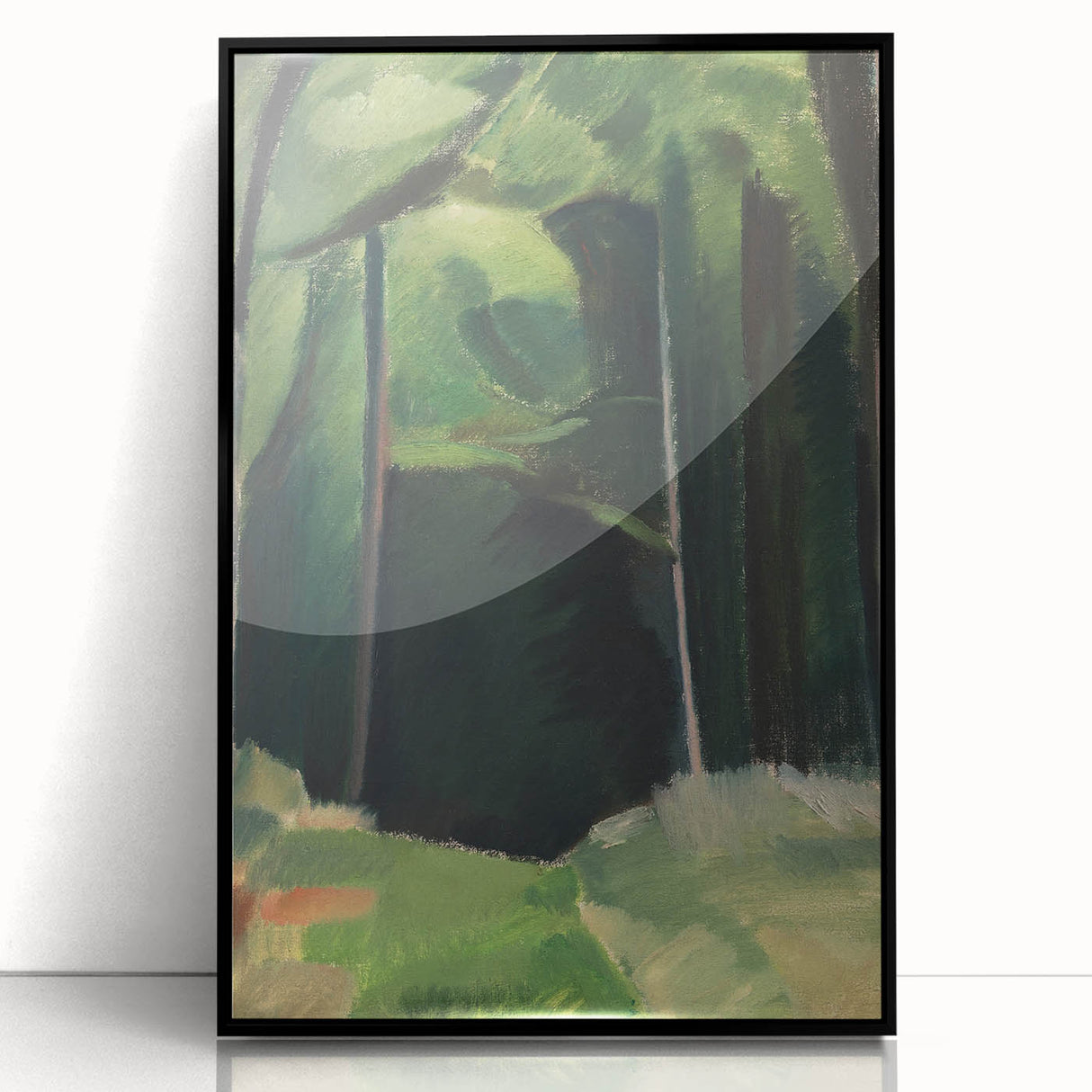 Abstract Modern Art – Bold Lines and Colors on Framed Canvas