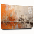 Abstract wall art design featuring vibrant strokes in various colors, displayed in a sleek acrylic glass frame, showcasing modern decor aesthetics.
