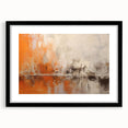 Abstract strokes wall art framed in black, featuring vibrant colors and dynamic patterns, perfect for modern home decor. Ideal for adding a contemporary touch to any room.