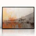 Abstract wall art featuring bold, colorful strokes on a black background, framed in sleek acrylic. Ideal for modern home decor, enhancing any living space.