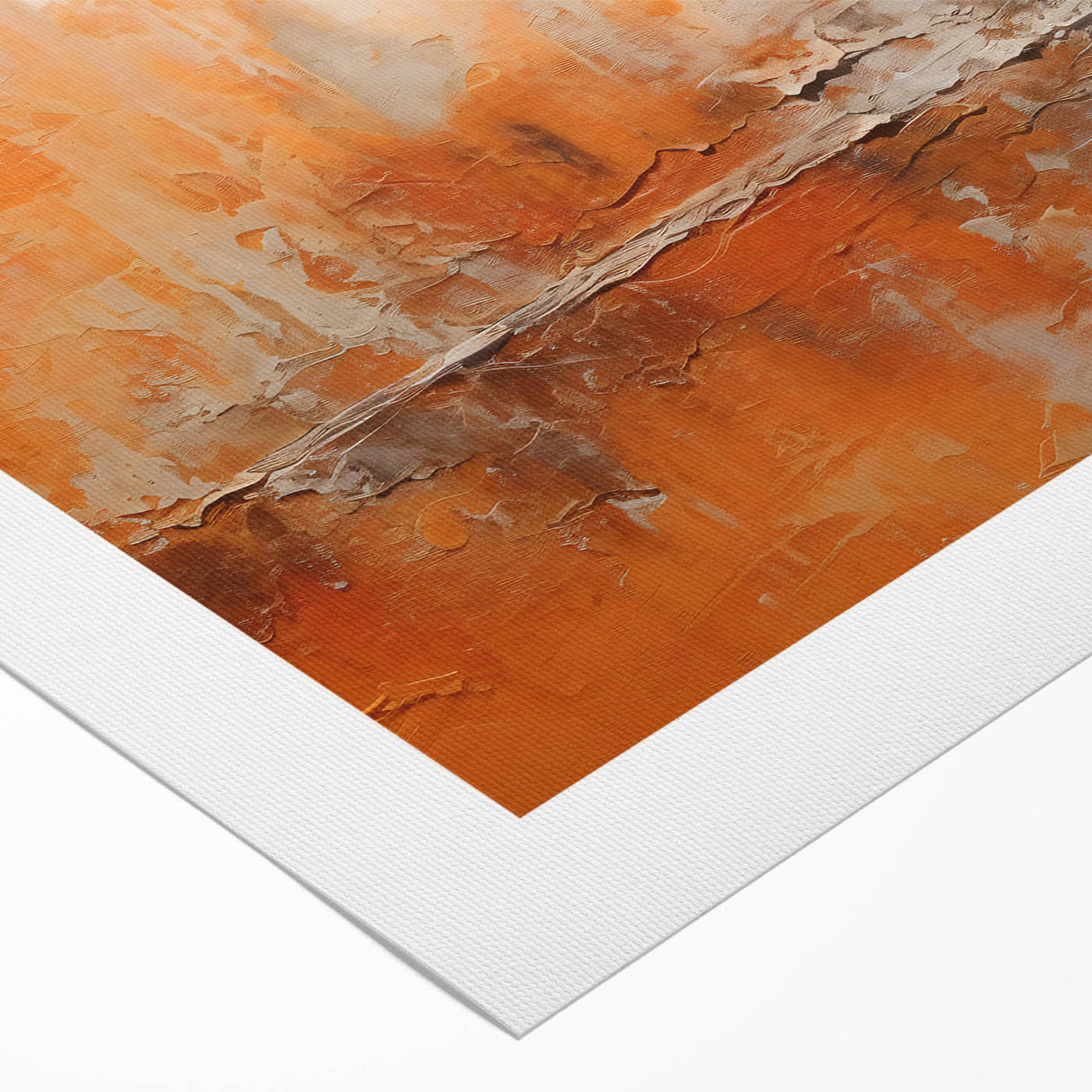 Abstract wall art on rolled canvas showcasing vibrant, multicolored strokes in shades of blue, yellow, and red, perfect for modern home decor.