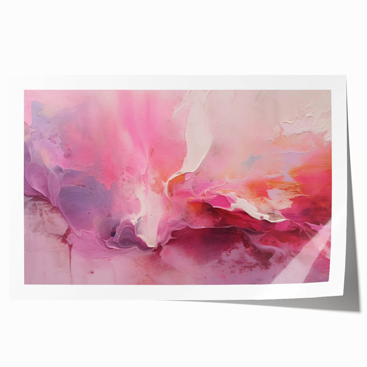 Abstract strokes wall art print showcasing vibrant blue, orange, and yellow hues, ideal for modern home decor. The design features dynamic brush strokes, adding energy to any space.