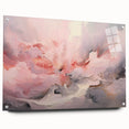Abstract wall art print featuring colorful strokes in vibrant hues displayed in a sleek acrylic frame, showcasing a modern aesthetic ideal for contemporary interiors.