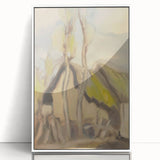 Modern Abstract Art – Fluid Shapes on Framed Acrylic Glass