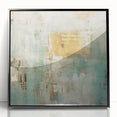 Framed abstract strokes wall art featuring bold black and white designs, perfect for modern decor. The artwork is displayed in a sleek black frame, enhancing its contemporary aesthetic. Ideal for living rooms or office spaces.