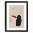 Abstract Modern Art – Minimalist Woman Illustration on Framed Print