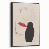 Abstract Modern Art – Minimalist Woman Illustration on Framed Print