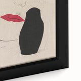 Abstract Modern Art – Minimalist Woman Illustration on Framed Print