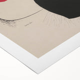 Abstract Modern Art – Minimalist Woman Illustration on Framed Print