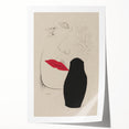 Abstract Modern Art – Minimalist Woman Illustration on Framed Print