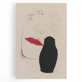 Abstract Modern Art – Minimalist Woman Illustration on Framed Print