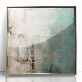 Framed abstract wall art featuring silver strokes on a textured background, showcasing modern design ideal for contemporary home decor.