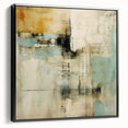 Framed wall art showcasing abstract strokes in black and white, featuring a textured canvas design. Perfect for modern home decor, adding sophistication to any room.