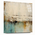 Abstract wall art featuring vibrant, multicolored strokes on acrylic glass, displayed in a modern setting with decorative pins. Ideal for contemporary home decor.