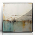 Framed wall art piece showcasing abstract strokes in bold black and white, designed to enhance modern interiors with a contemporary artistic touch.