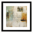 Abstract strokes wall art in a black frame with a mat, showcasing dynamic brushwork and vibrant colors, ideal for modern home decor. Perfect for adding a contemporary touch to living spaces.