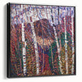 Modern Wall Art: Abstract Birch Forest in Vibrant Hues