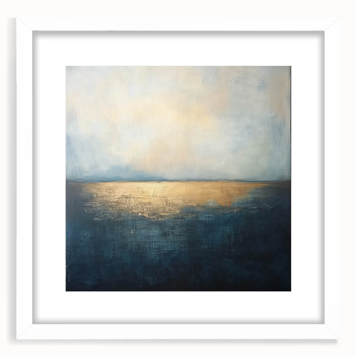 Framed Office Art - Abstract Blue & Gold Corporate Wall Decor