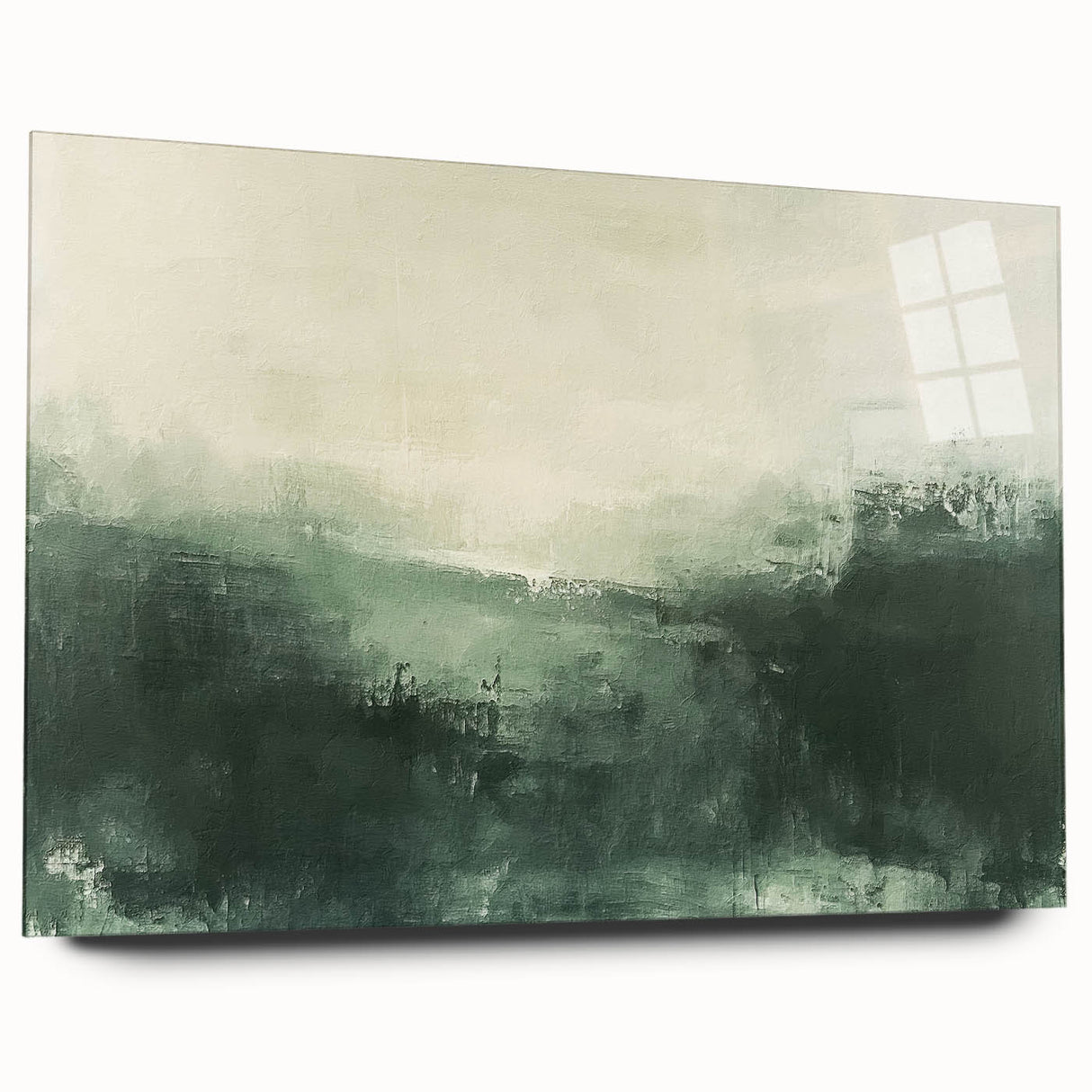 Abstract landscape wall art design displayed on acrylic glass, showcasing vibrant colors and fluid patterns, ideal for modern home decor. Perfect for adding a contemporary touch to any interior space.