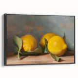 Black and white framed canvas featuring an assortment of fruits, ideal for vintage-themed bedroom decor.