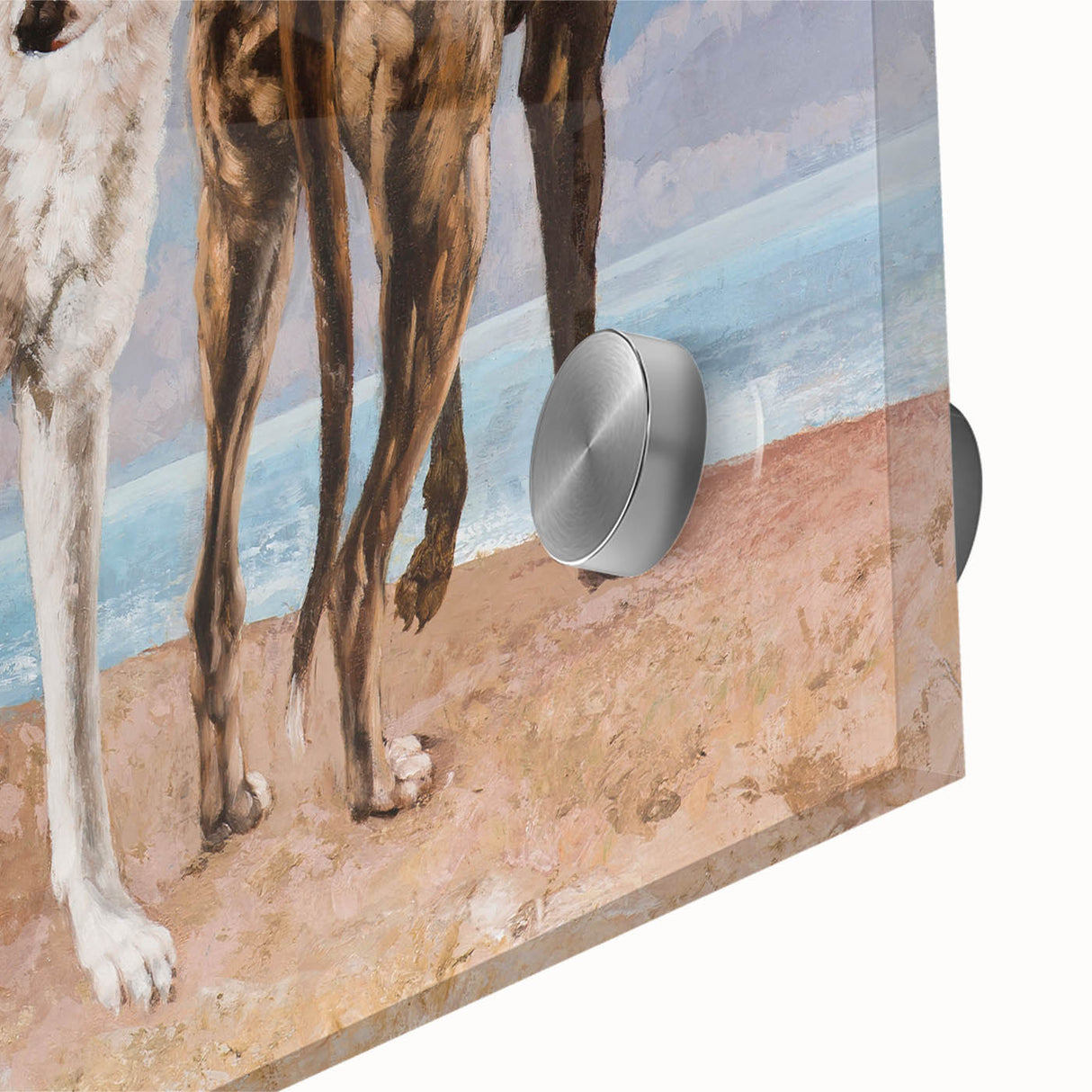 Greyhounds of the Comte de Choiseul Realism Art - Courbet Canvas Print