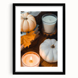 Extra large abstract art print featuring textured fall colors on a framed canvas, ideal for living room decor.