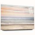Large abstract wall art on acrylic glass depicting vibrant summer colors, ideal for bedroom or dining room decor.