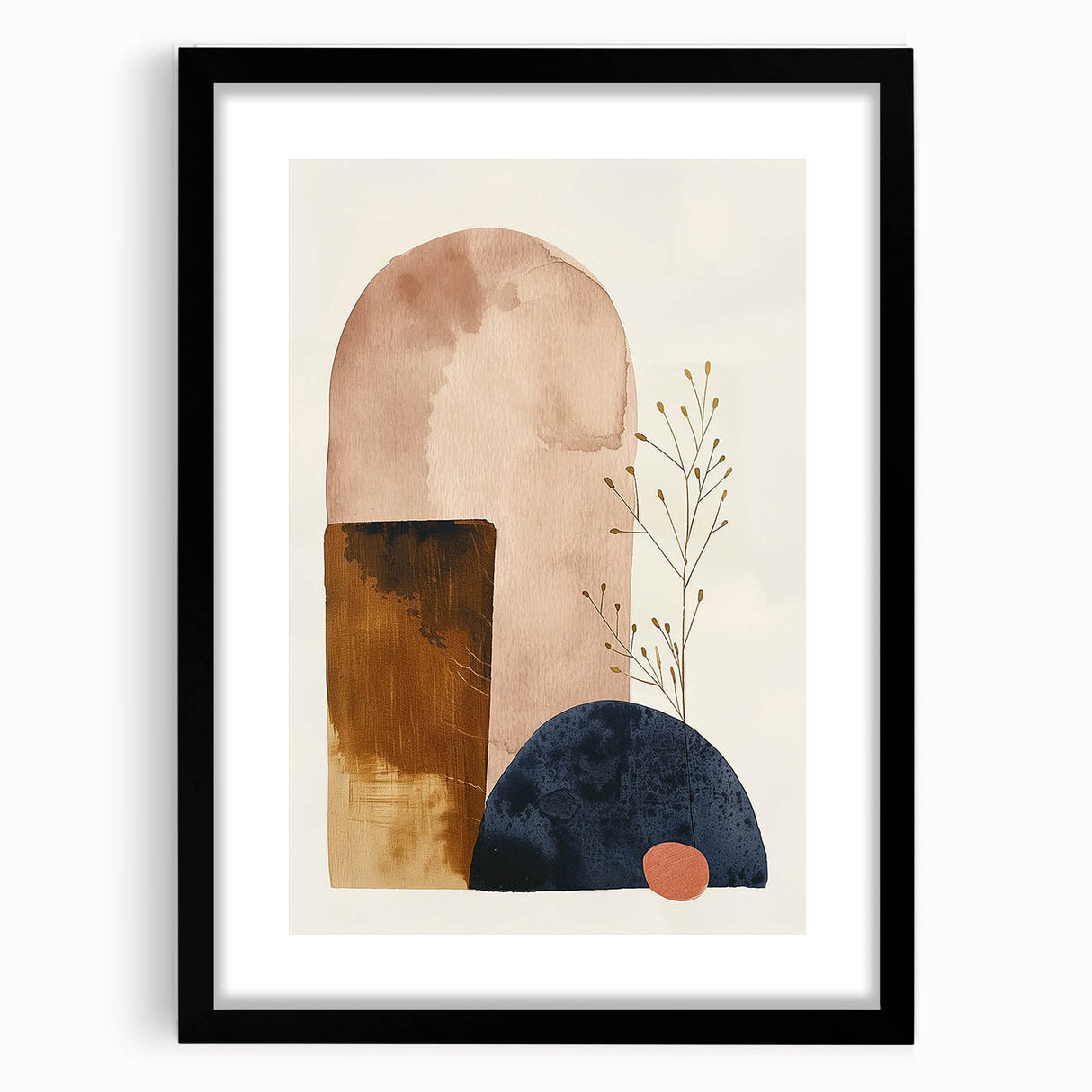 Retro Abstract Prints - Mid Century Modern Geometric Minimalist Wall Art