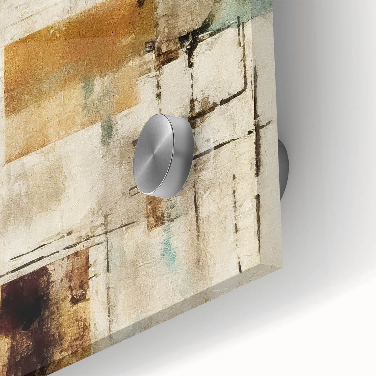 Abstract strokes wall art design on acrylic glass, showcasing vibrant colors and dynamic patterns, ideal for modern home decor and artistic displays.