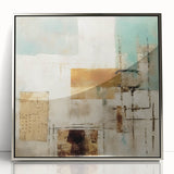 Framed abstract wall art showcasing dynamic silver strokes on a textured background, ideal for modern home decor. This piece adds elegance and sophistication to any room.