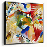 Abstract Modern Art: Dynamic Composition with Bold Colors
