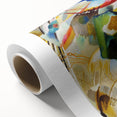 Abstract Modern Art: Dynamic Composition with Bold Colors