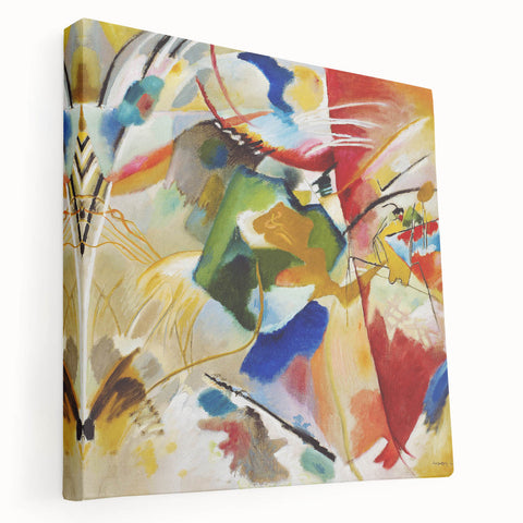 Abstract Modern Art: Dynamic Composition with Bold Colors