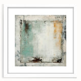 Abstract wall art featuring colorful strokes in a sleek white frame with a mat, perfect for modern home decor. Ideal for adding a vibrant touch to any room.
