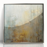 Framed abstract strokes wall art in silver acrylic, showcasing vibrant colors and dynamic shapes, perfect for modern interior decor. Ideal for enhancing living spaces.