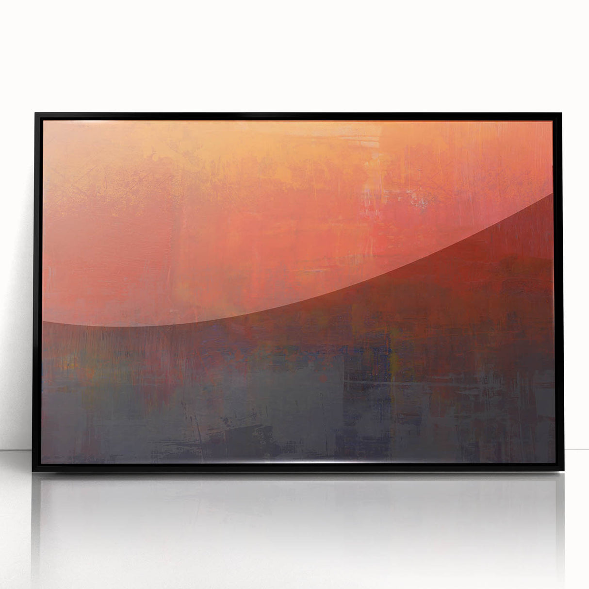 Framed abstract wall art featuring dynamic black strokes on a white background, adding a contemporary touch to any decor. Ideal for modern living spaces.