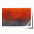 Abstract wall art print showcasing vibrant blue, orange, and yellow strokes on a textured canvas, rolled and ready for framing, perfect for modern home decor.