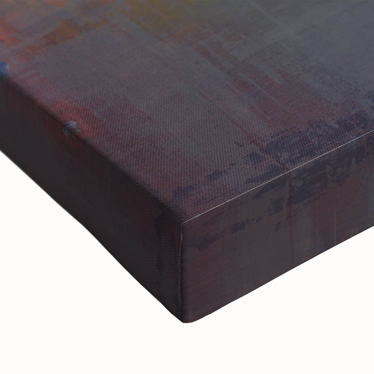 Close-up of abstract strokes wall art on stretched canvas, showcasing vibrant colors and dynamic patterns that enhance modern decor, ideal for art enthusiasts.