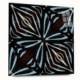 Abstract strokes wall art displayed in a side view on acrylic glass, showcasing vibrant colors and dynamic patterns, perfect for modern home decor.