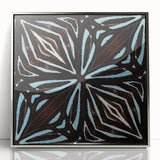 Framed abstract wall art featuring bold silver strokes on a white background, adding modern elegance to home decor. Ideal for living rooms or offices.